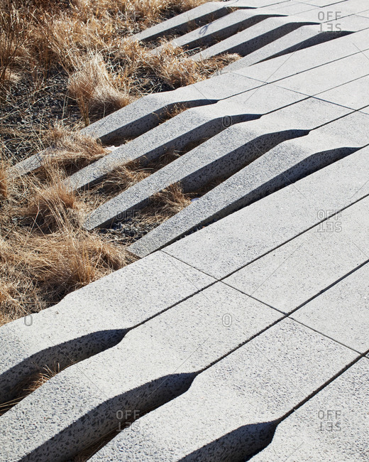 Pavement of New York City's High Line stock photo OFFSET