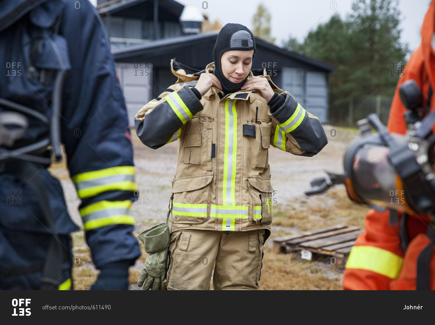 Firefighters At Work - Offset Collection Stock Photo - OFFSET