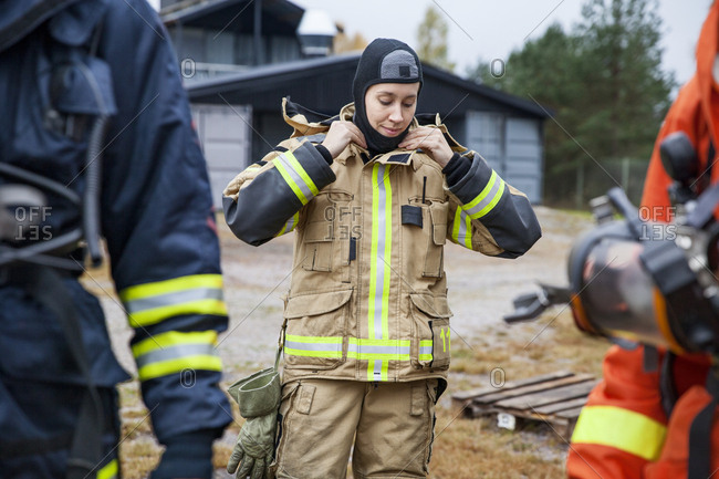 Firefighters at work
