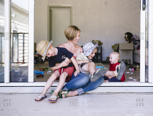 Little Girls Shorts stock photos - OFFSET