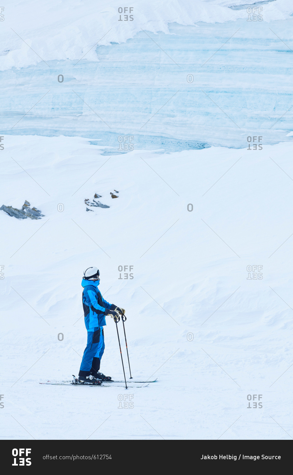 Man skiing, Hintertux, Tirol, Austria