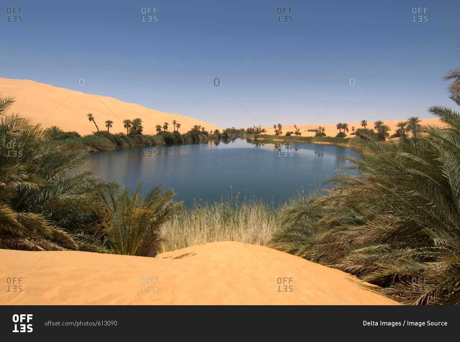 Umm El Ma lake, Erg Awbari, Sahara desert, Fezzan, Libya