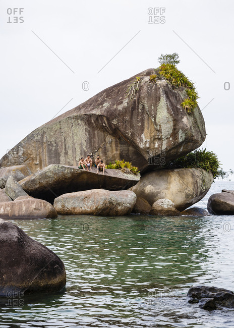 Trindade, Paraty, Rio de Janeiro State, Brazil - September 3, 2016: The natural pools of Cachadaco
