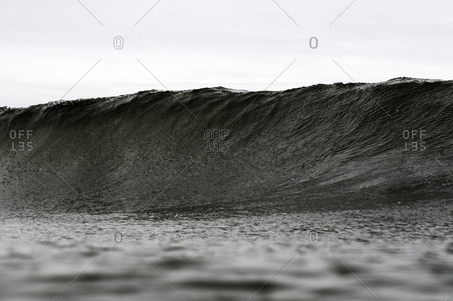A wave as it rises