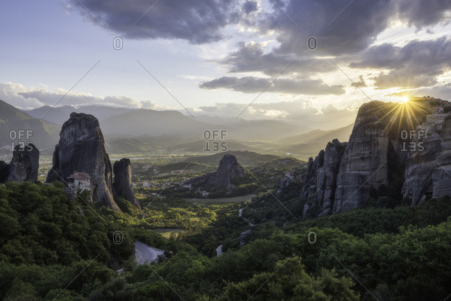 Greece, Thessalia, Meteora, Roussanou monastery, Kalambaka, Monastery of Rousanou