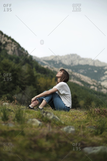 Free Images : People in nature, photograph, sitting, leaf, botany, tree,  autumn, spring, woodland, jeans, forest, cool, branch, footwear, portrait  photography, denim, photo shoot, furniture, leisure, plant, shoe 4876x3765  - - 1560359 -