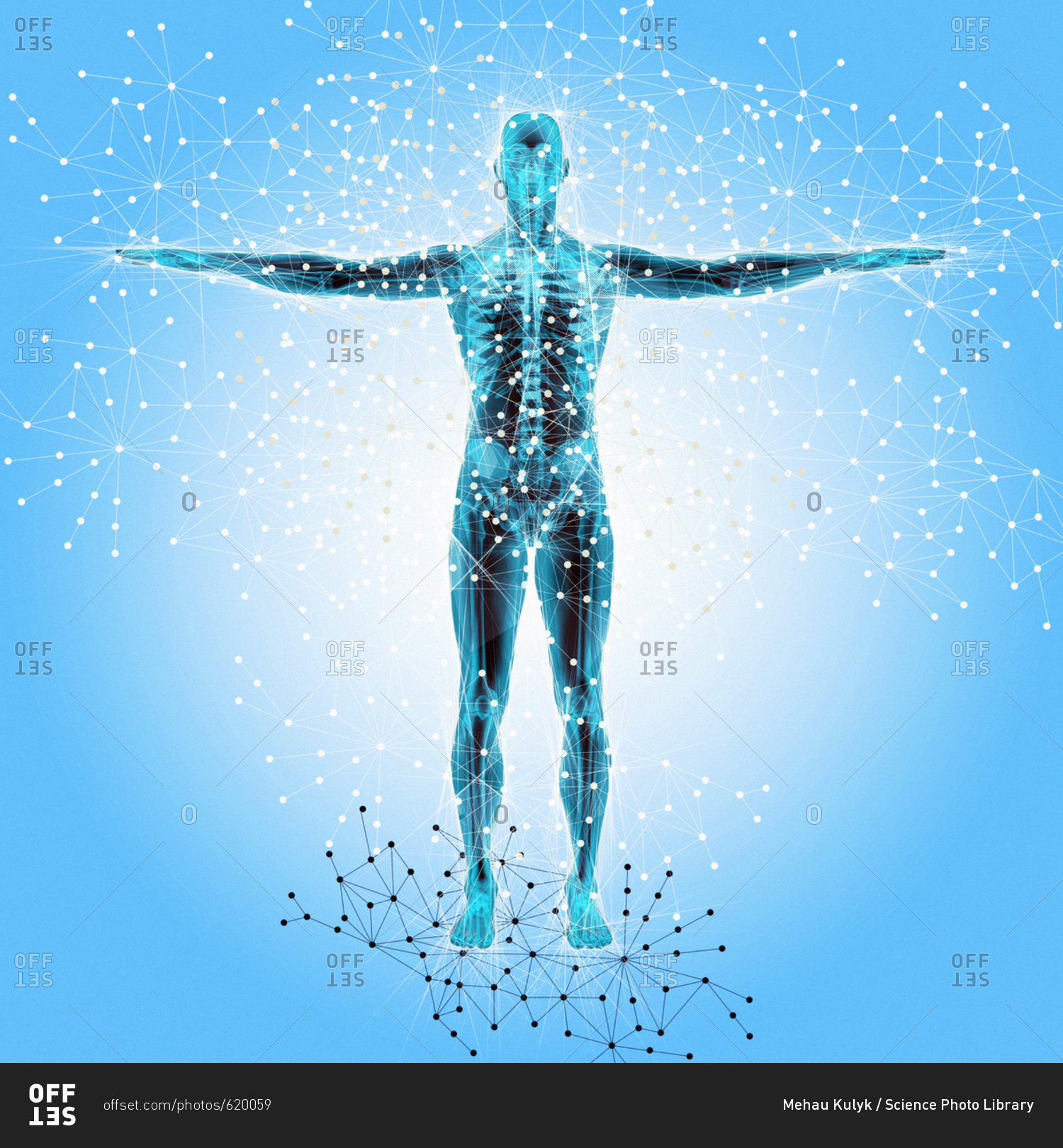 Atomic structure of the body, illustration stock photo - OFFSET