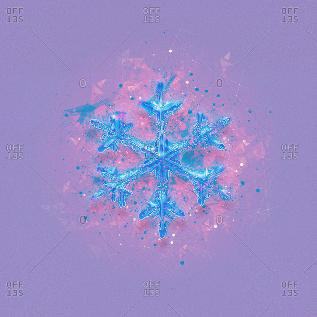 snowflake in inkdrop