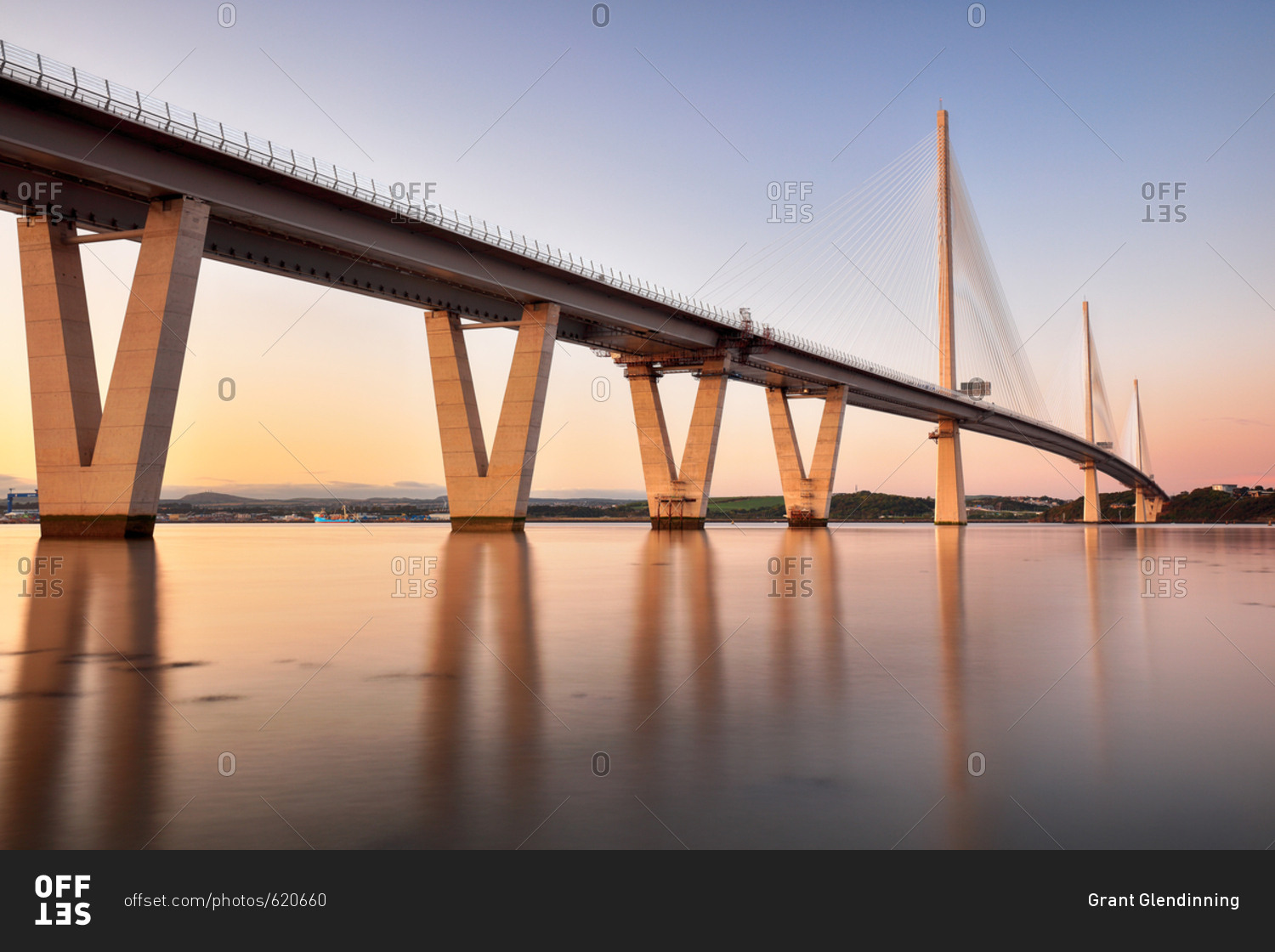 The Queensferry Crossing Bridge Over The Firth Of Forth Estuary At ...