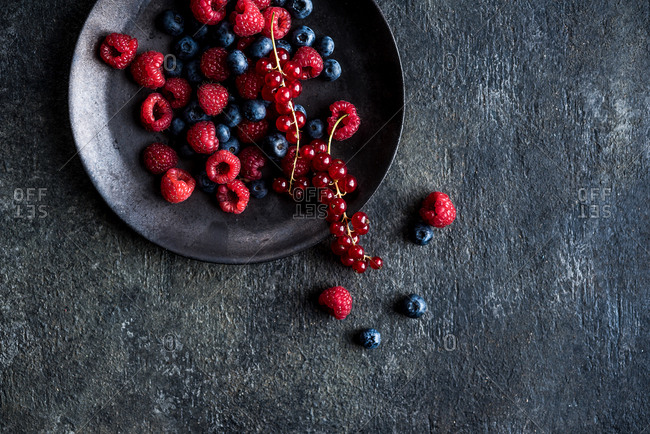 Berry variety on plate
