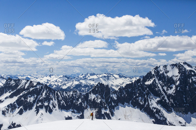 Sahale Peak, a remote mountain in the North Cascades National Park, WA
