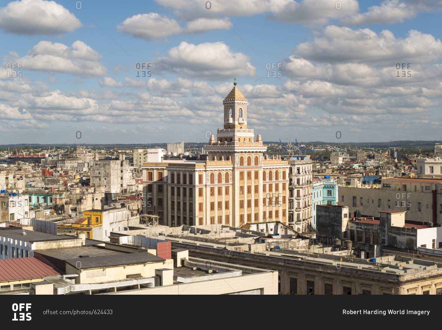 Architecture from an elevated view near the Malecon, Havana, Cuba, West Indies, Central America