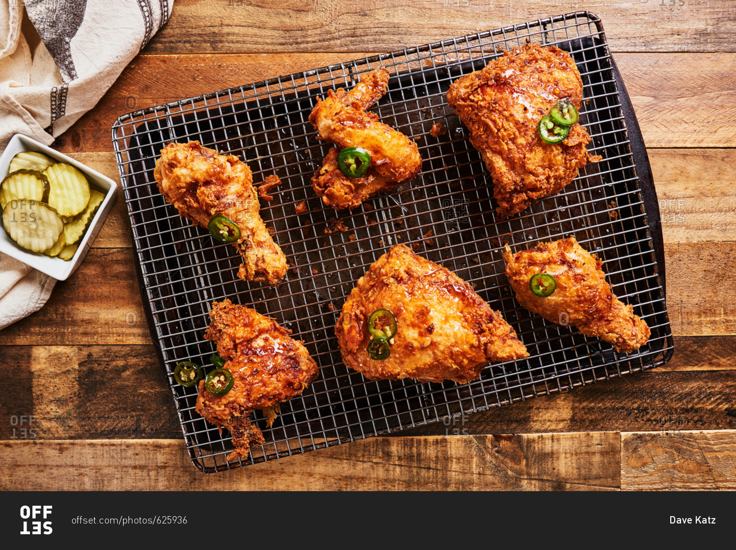 Fried chicken with jalapenos