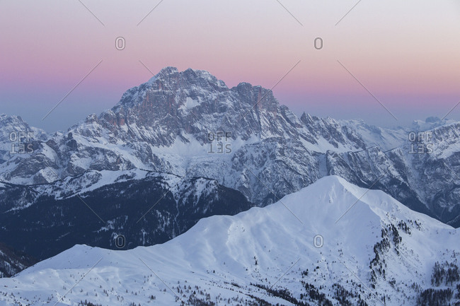 Sunrise on Mount Civetta, Dolomites, Cortina D'Ampezzo, Italy