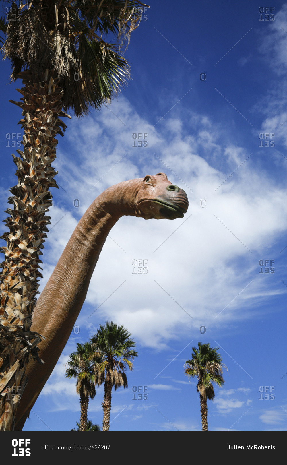 Dinosaur sculpture at roadside attraction