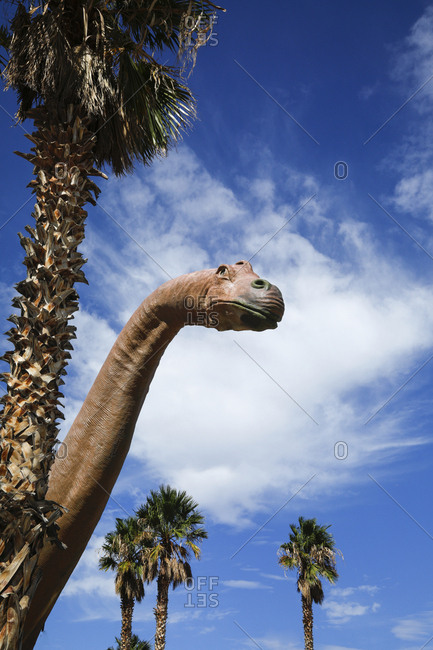 Dinosaur sculpture at roadside attraction