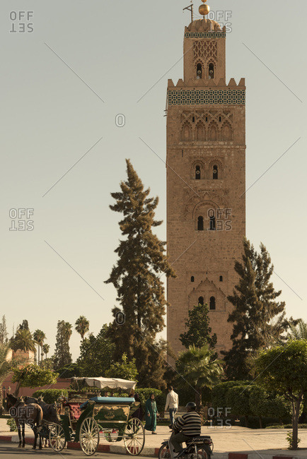 Marrakesh, Medina, Morocco - November 10, 2015: Koutoubia Mosque