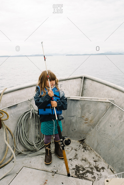 little girl fishing pole