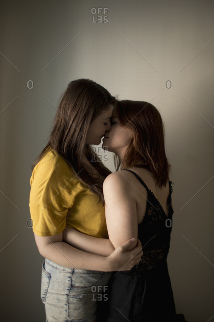 Lesbian Couple Kissing