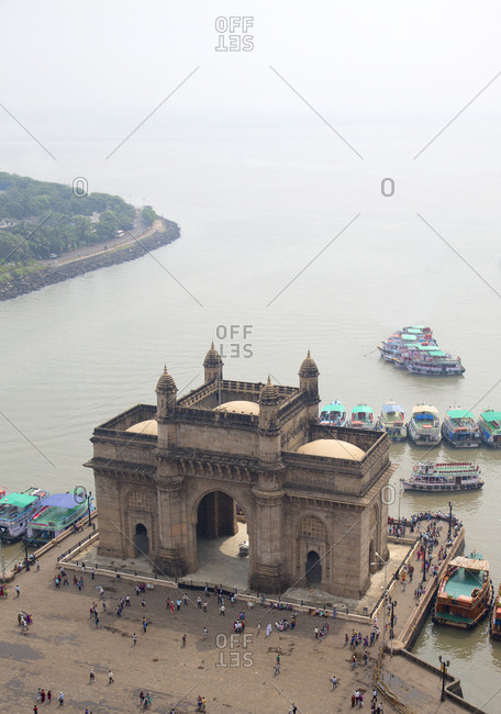 Historic monument on the coast of Mumbai, India
