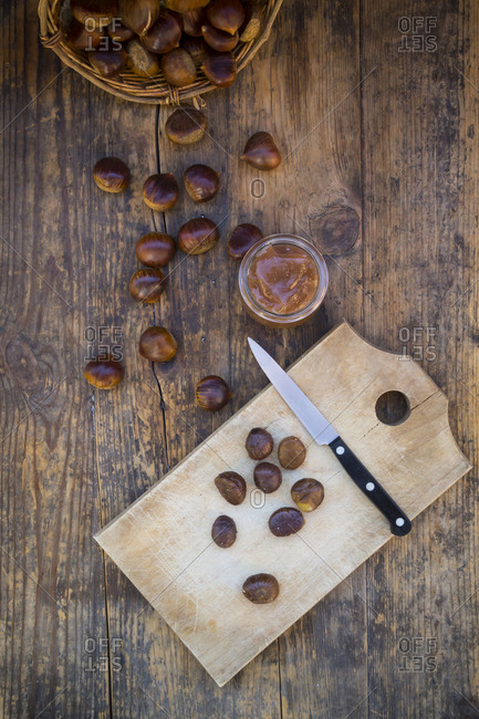Sweet chestnuts- roasted and sweet chestnut cream