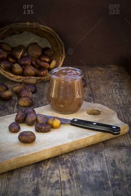 Sweet chestnuts- roasted and sweet chestnut cream