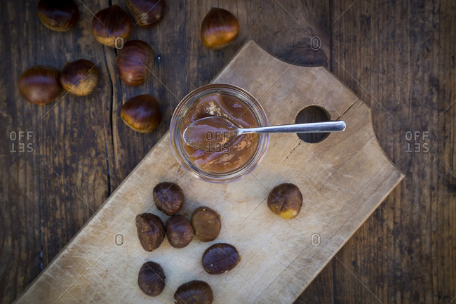 Sweet chestnuts- roasted and sweet chestnut cream