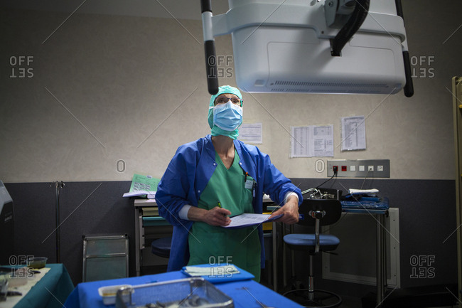 April 7, 2016: Reportage in a dermatology practice in Geneva, Switzerland.