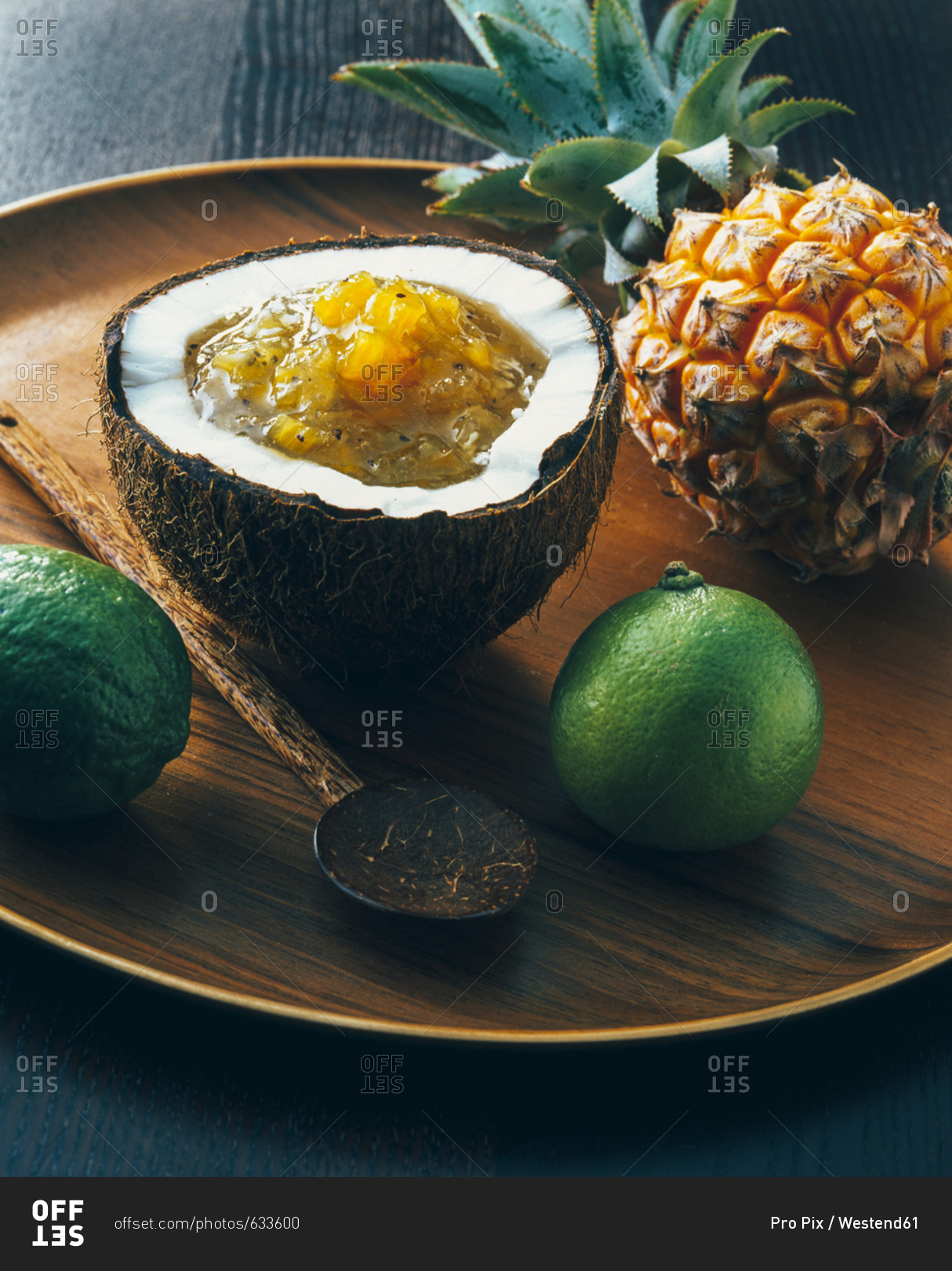 Pineapple jam in coconut
