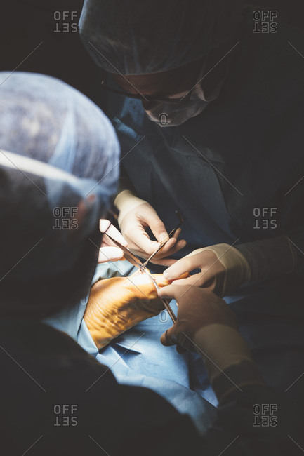 People carrying out surgery