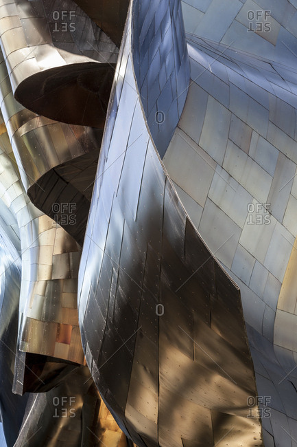 Seattle, WAUSA - August 17, 2015: Abstract Architectural Detail of Frank Gehry's Museum of Pop Culture