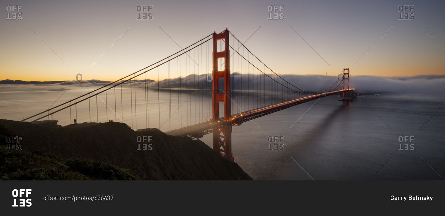 San Francisco Golden Gate Bridge at dawn