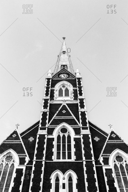 Steeple of Catholic church in Brooklyn, New York