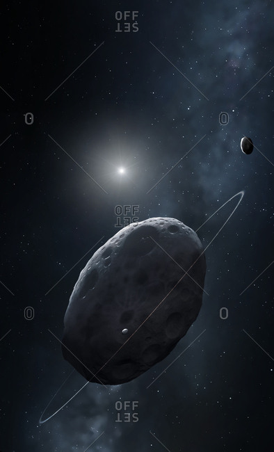 Haumea and moons, illustration