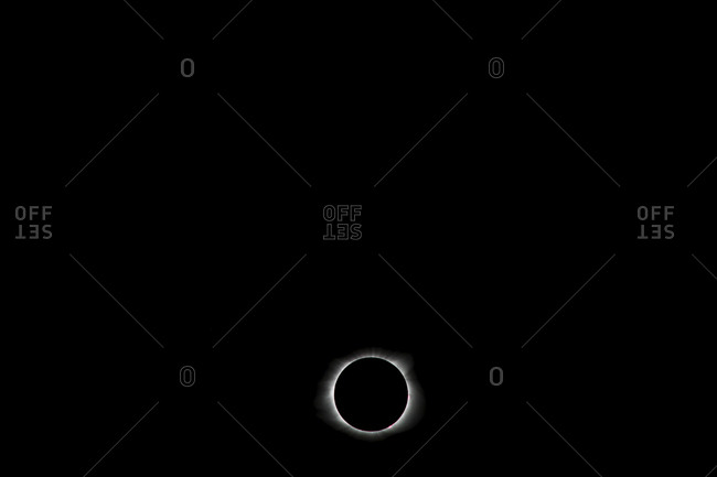 Low angle view of solar eclipse against sky