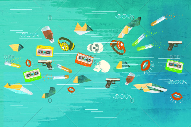 Traces of a crime scene