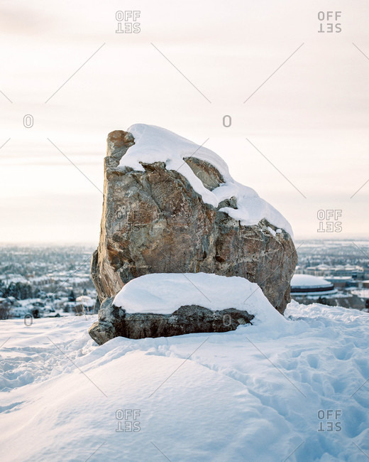 Snowy Rocks Stock Photos Offset