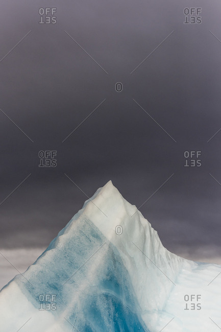 Tip of an iceberg in Greenland in Scoresby Sound