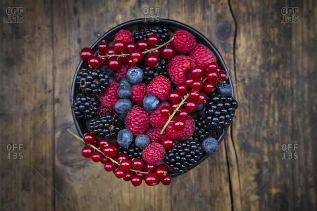 Wild berries in bowl