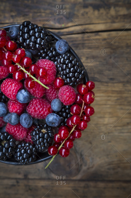 Wild berries in bowl