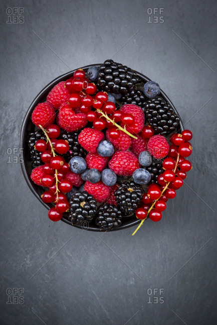 Wild berries in bowl