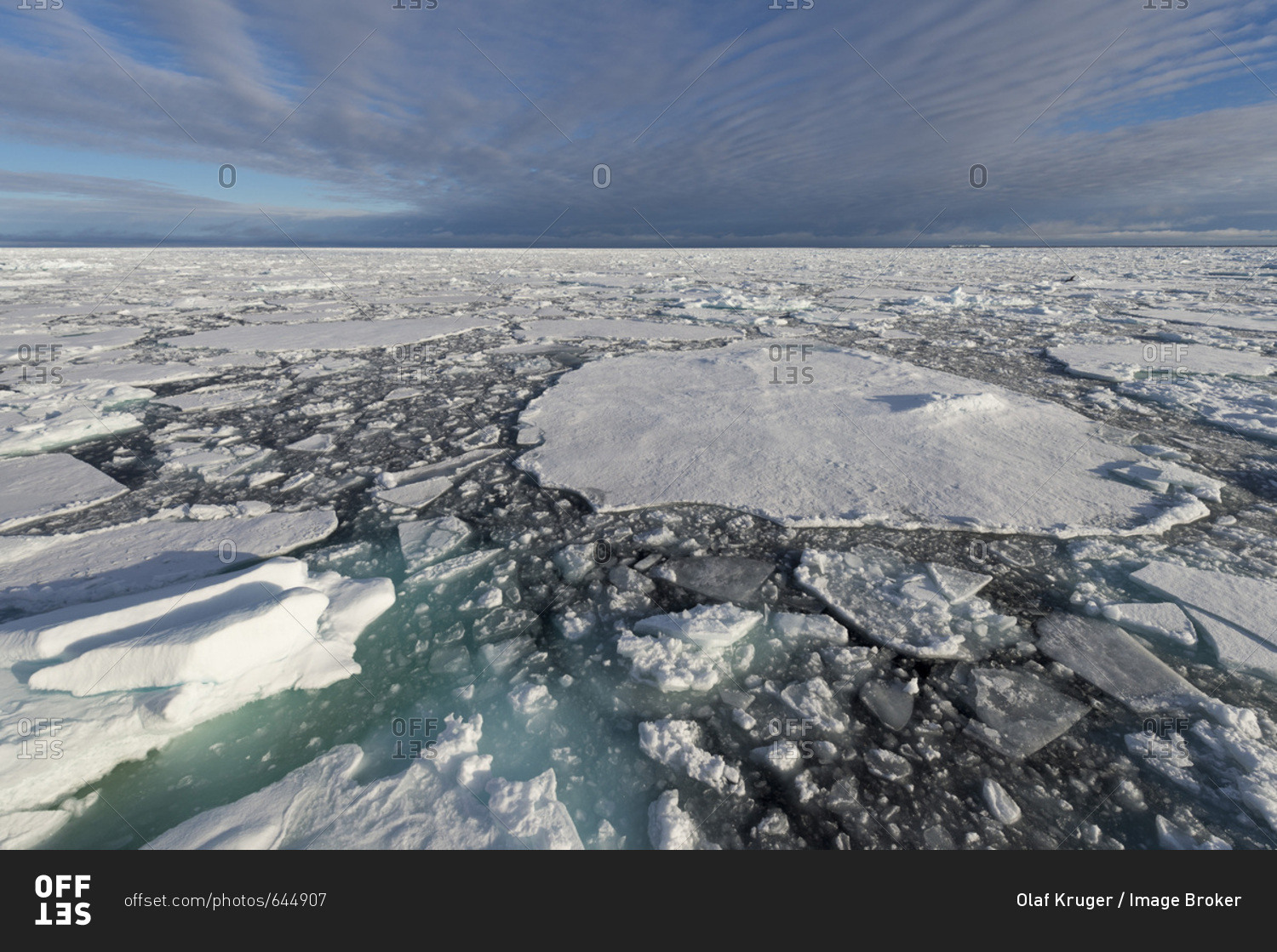 Edge of pack-ice, Arctic Ocean, Spitsbergen Island, Svalbard Archipelago, Svalbard and Jan Mayen, Norway, Europe