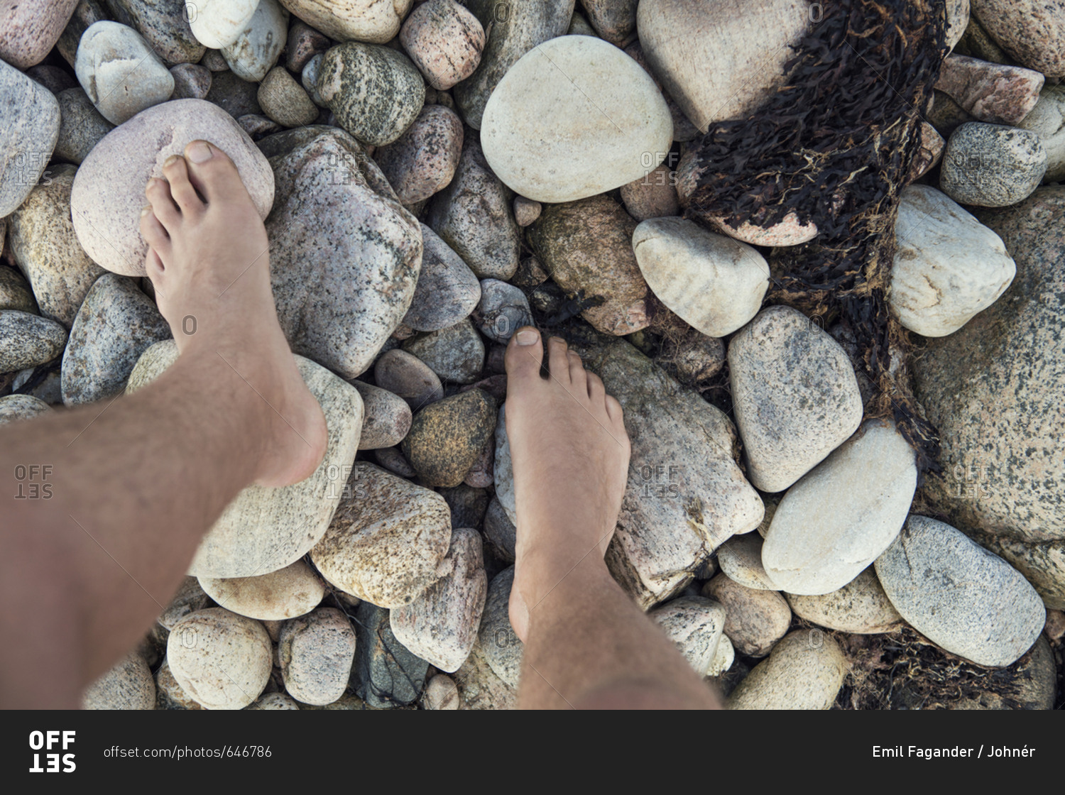 Feet on rocks