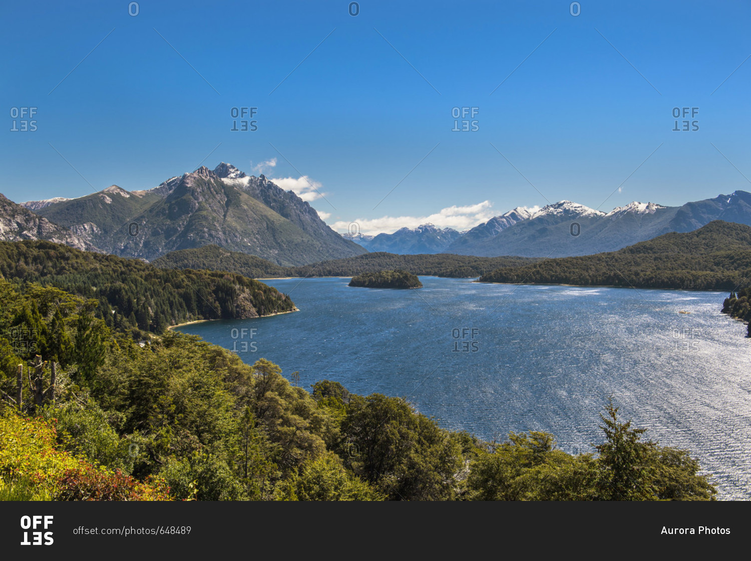 Scenery of Nahuel Huapi lake, Bariloche, Patagonia, Argentina stock ...