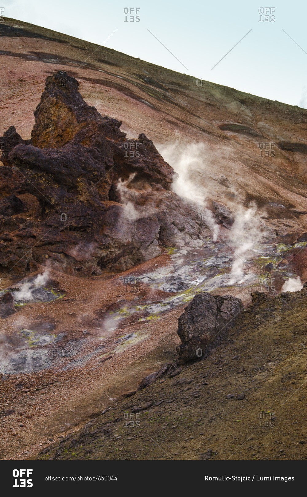 Steam in volcanic landscape, Iceland