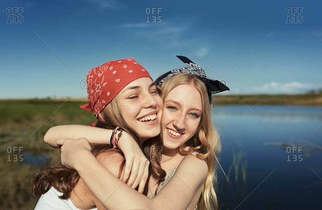 Young Girls Having Fun With