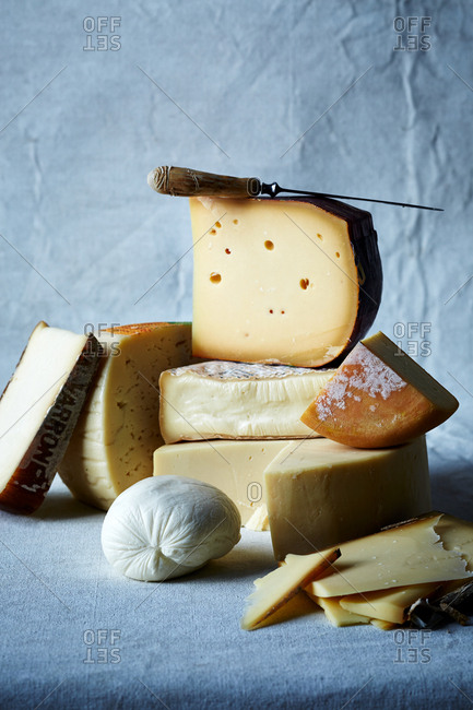 Variety of cheeses