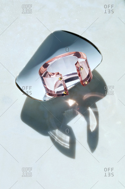 Clear pink bangle
