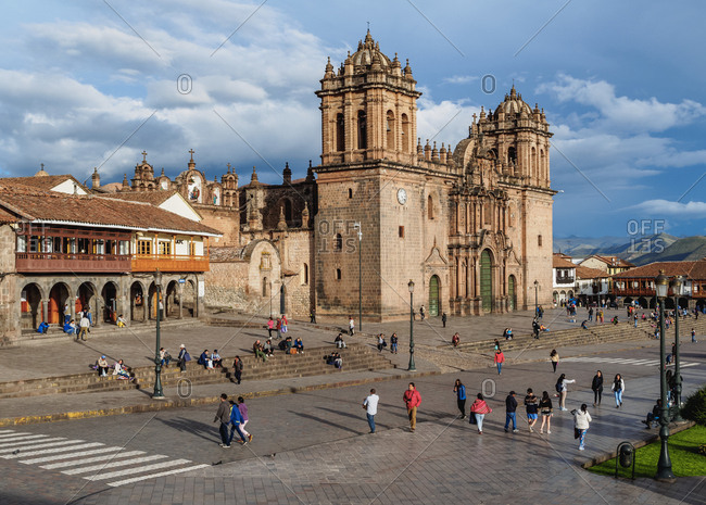 Cusco, Peru, South America - February 11, 2017: Cathedral of Cusco, UNESCO World Heritage Site