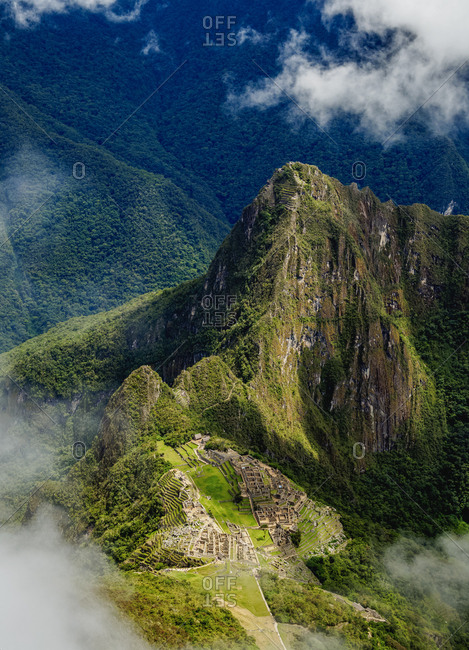 Machu Picchu Ruins seen from the Machu Picchu Mountain, UNESCO World Heritage Site, Cusco Region, Peru, South America